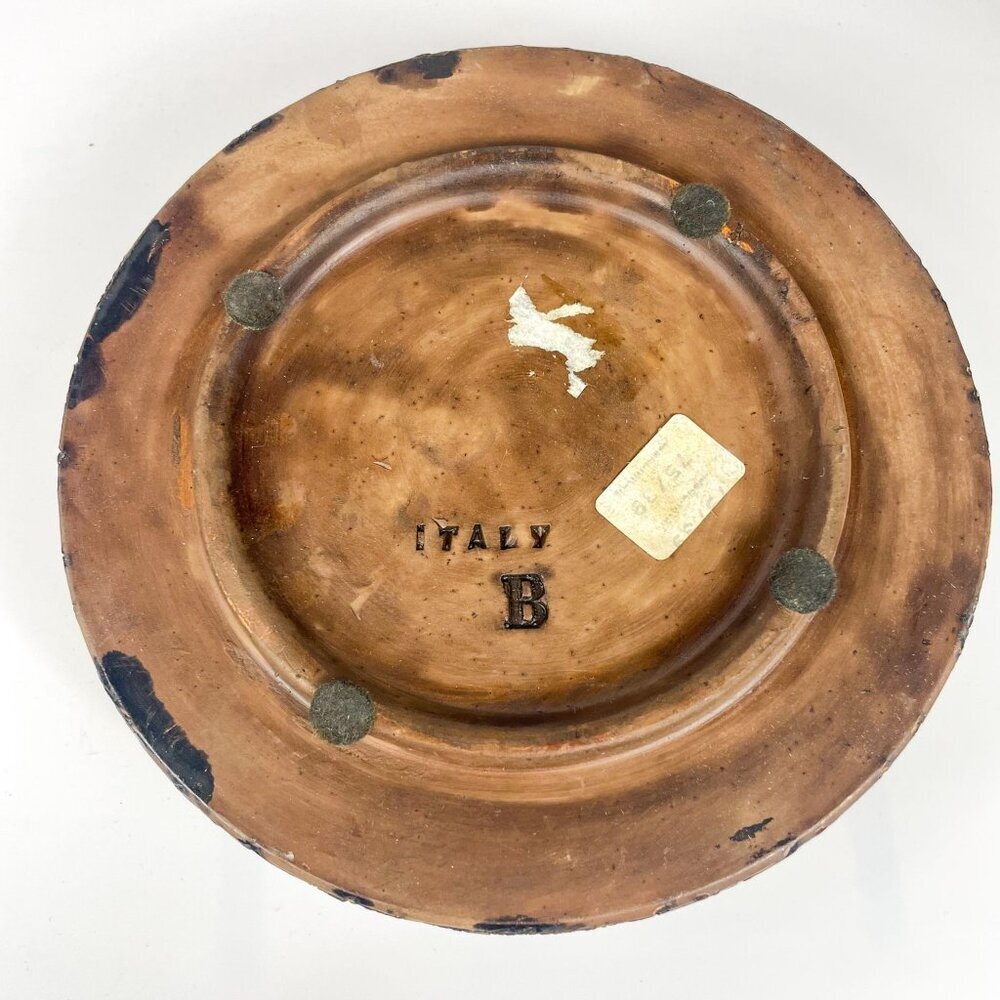Vintage Bitossi Sgraffito Brown Mid Century Modern Ashtray Incised Geometric - Picture 7 of 8